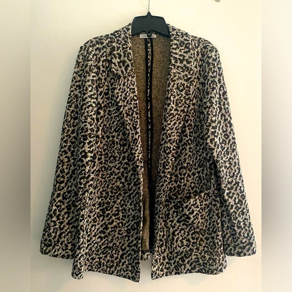 Cheetah print structured blazer - Picture 1 of 3